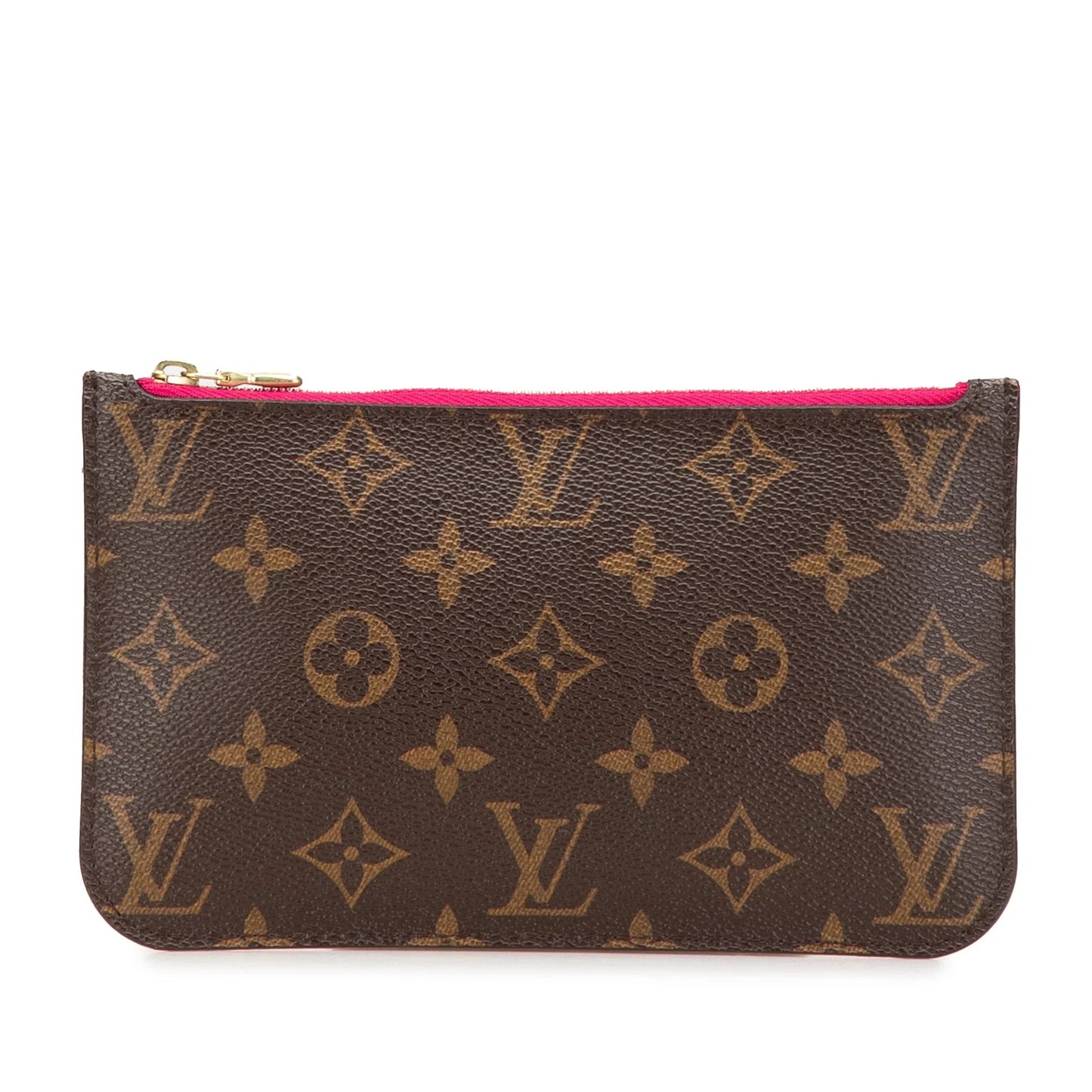 Brown Louis Vuitton Monogram Neverfull Pouch