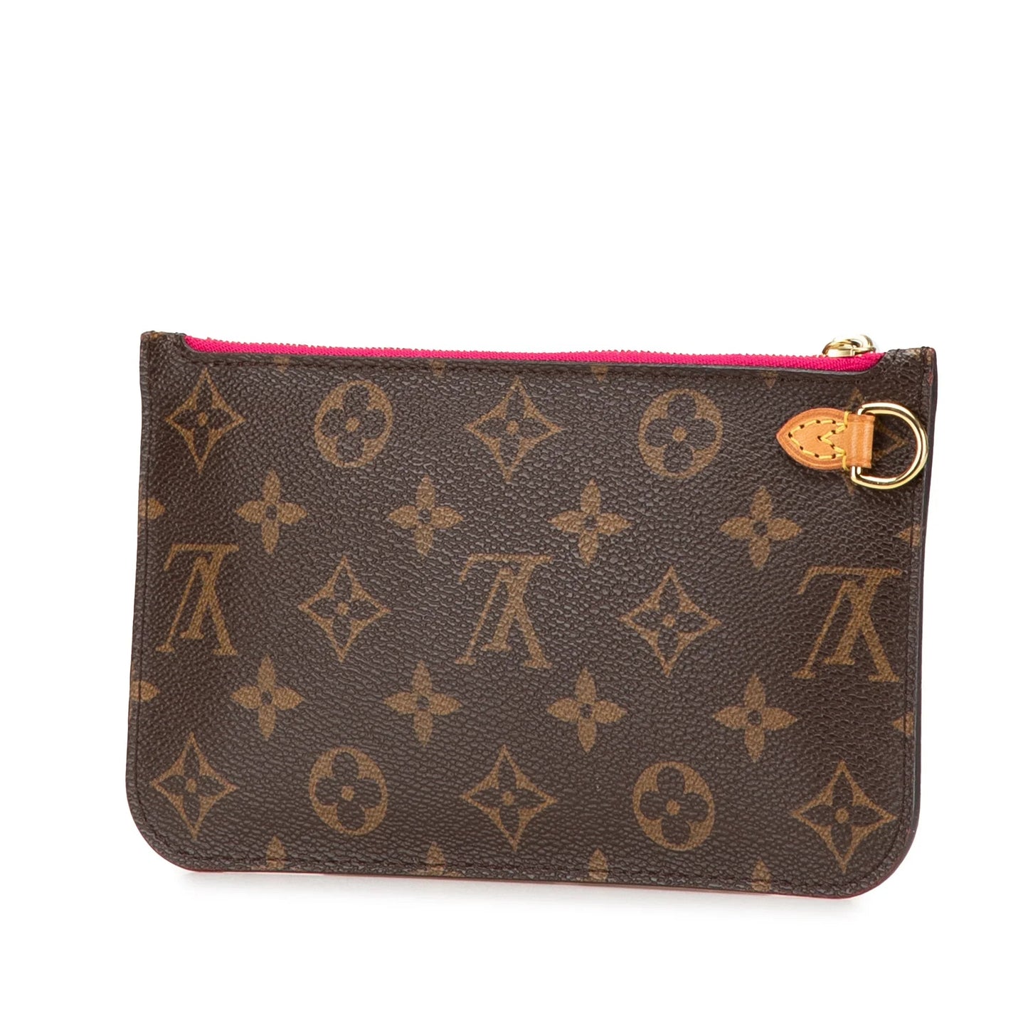 Brown Louis Vuitton Monogram Neverfull Pouch