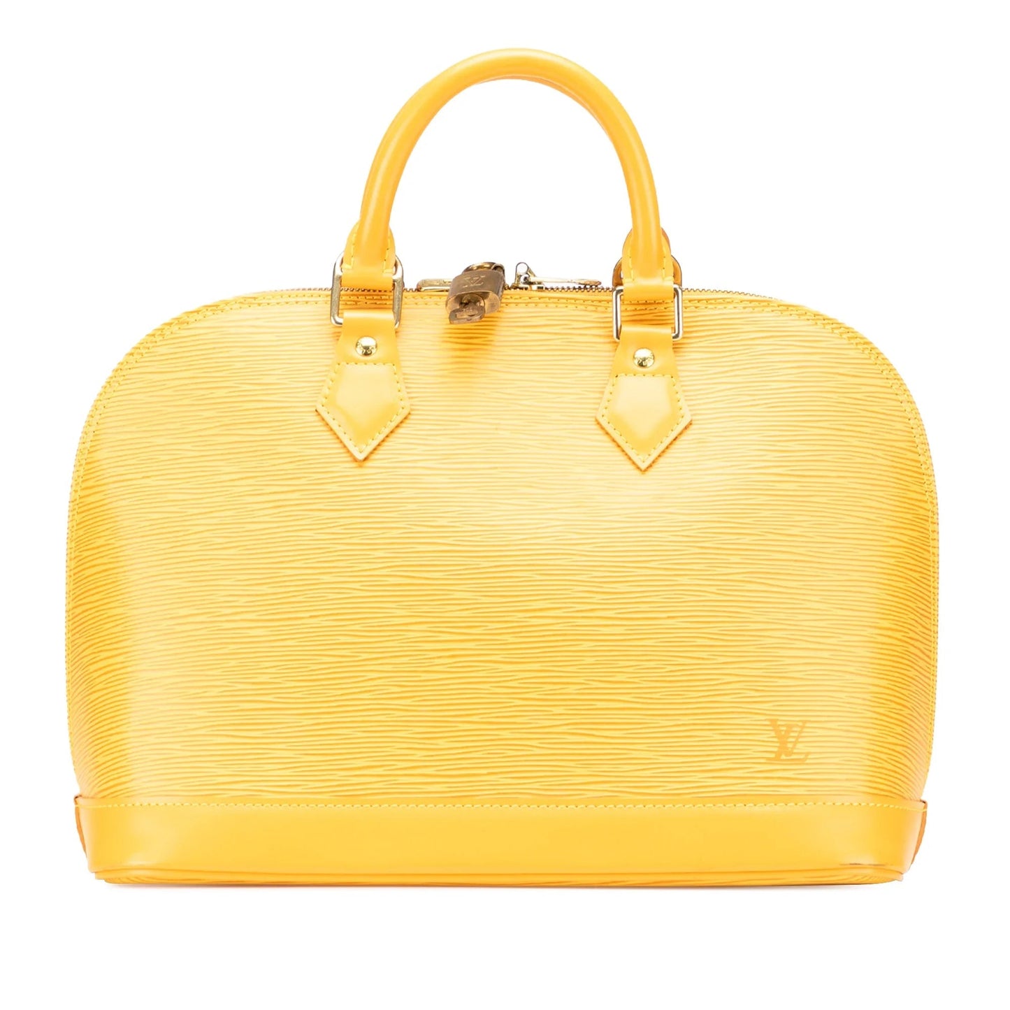 Yellow Louis Vuitton Epi Alma PM Handbag