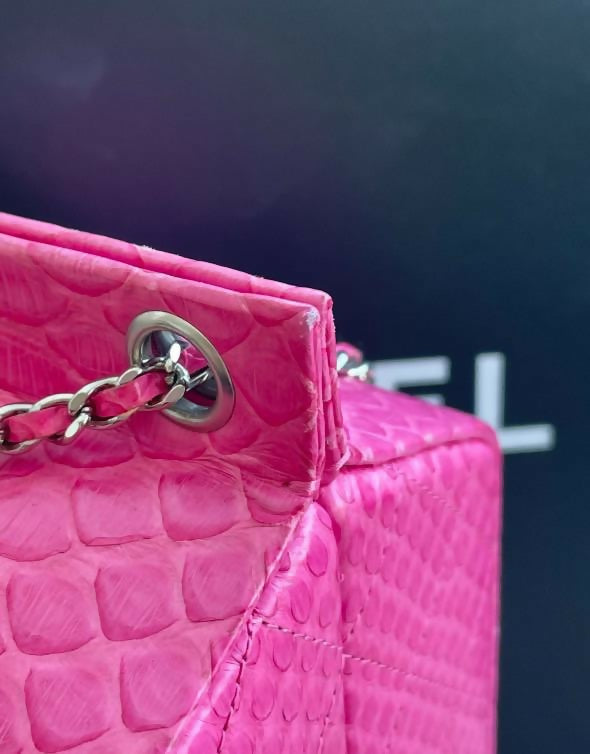 Chanel 2014 Python Pink Milk Carton Bag