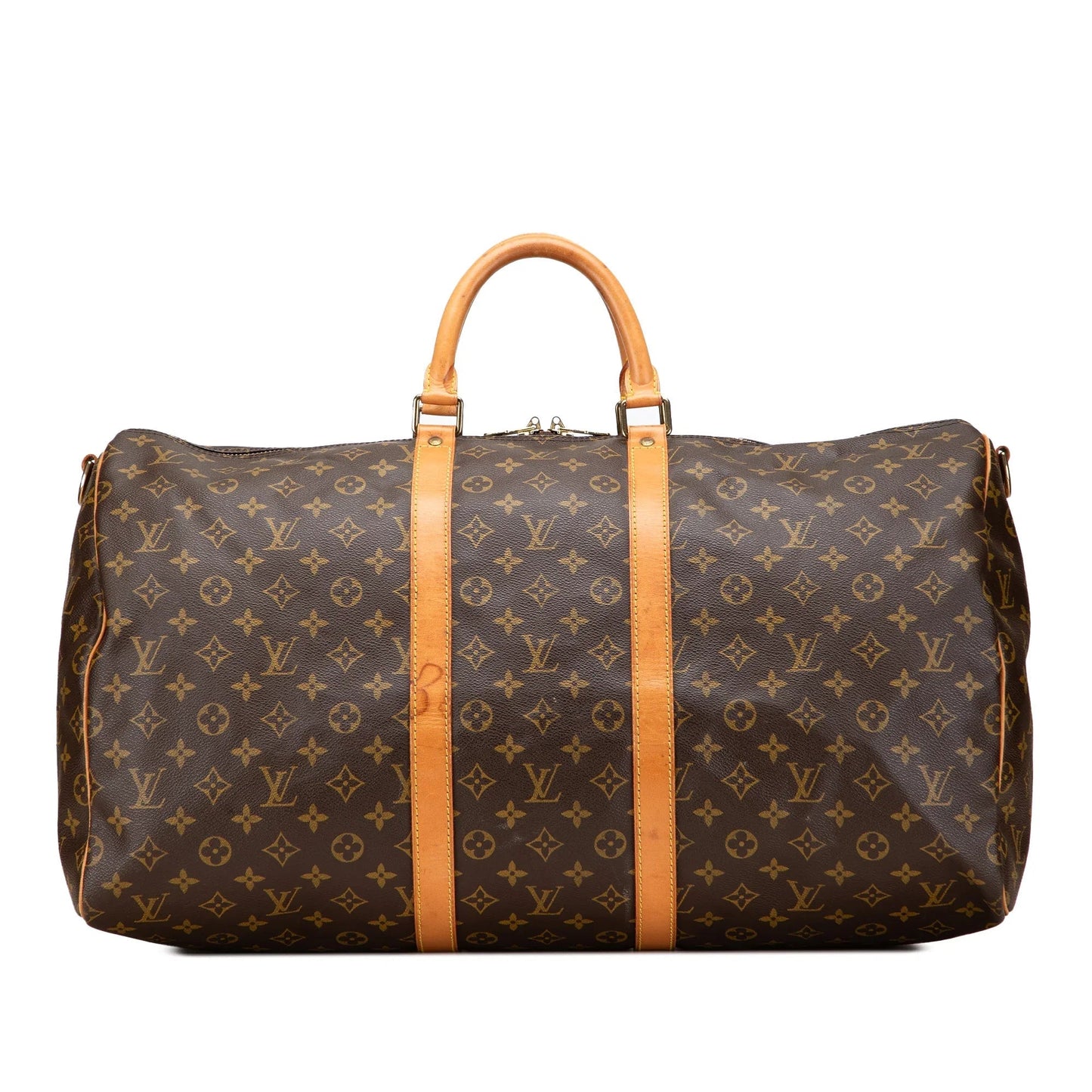 Brown Louis Vuitton Monogram Keepall Bandouliere 55 Travel Bag