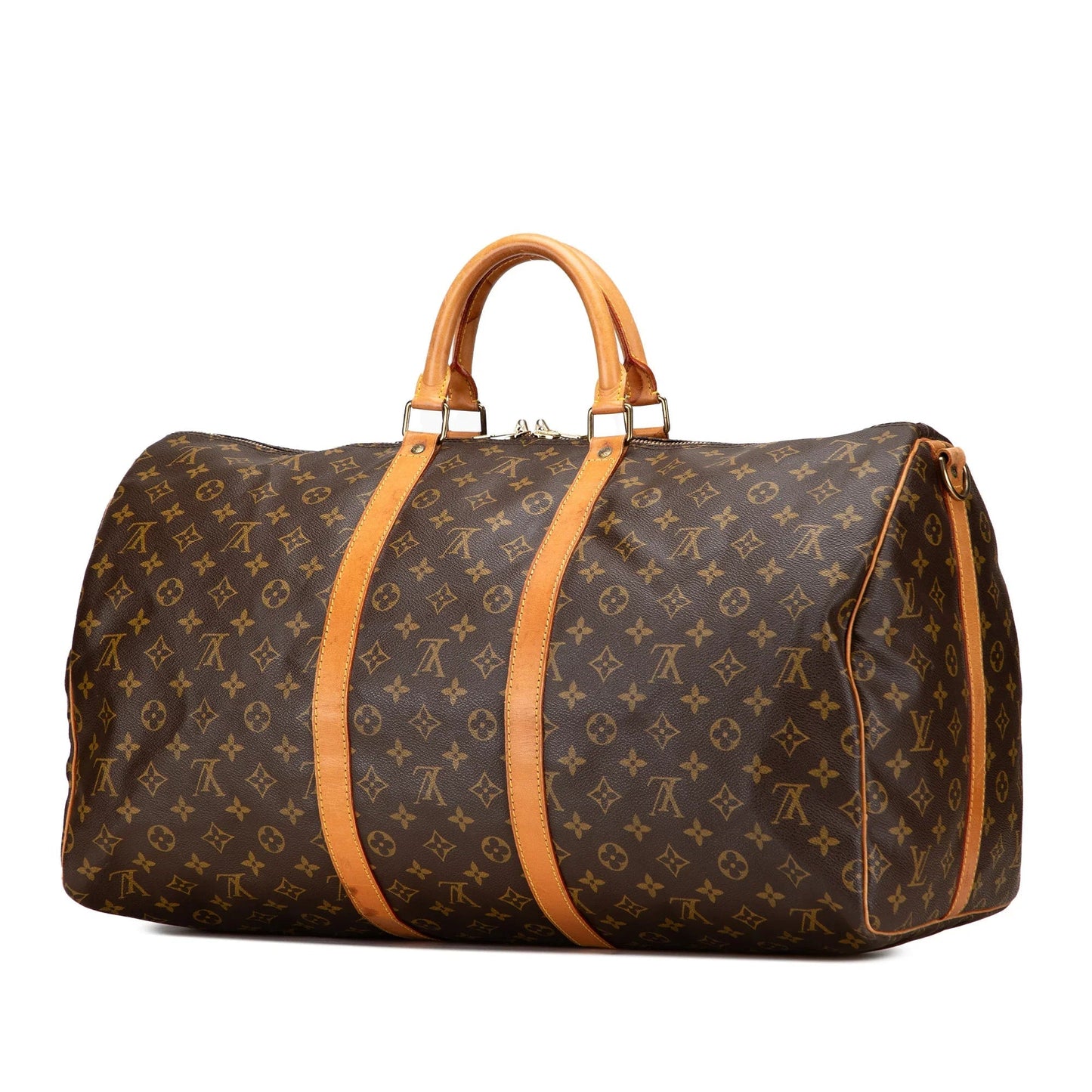 Brown Louis Vuitton Monogram Keepall Bandouliere 55 Travel Bag