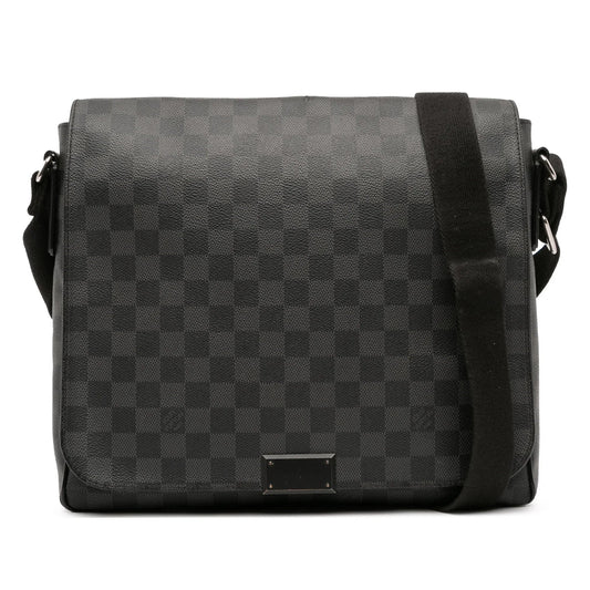 Black Louis Vuitton Damier Graphite District MM Crossbody Bag