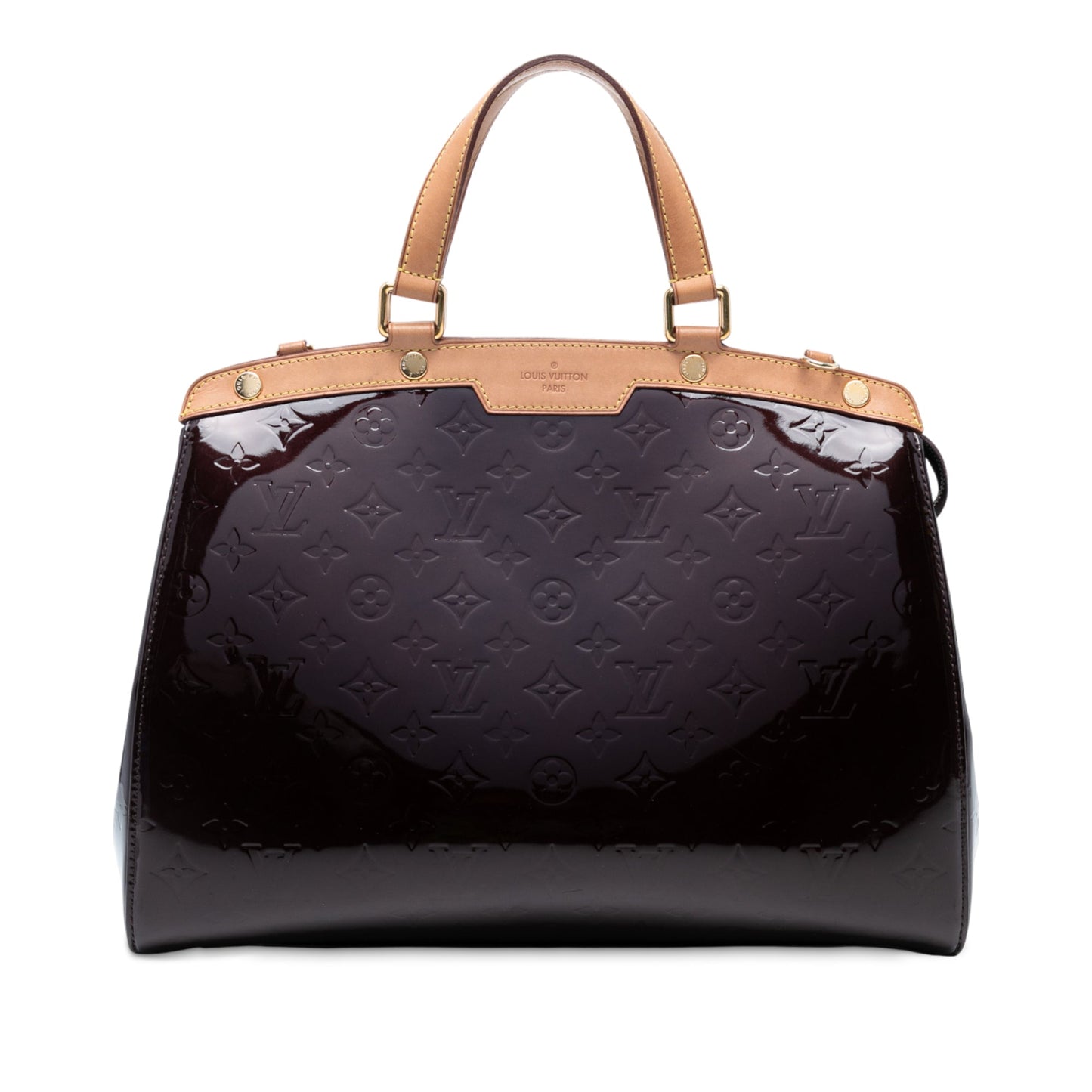 Purple Louis Vuitton Monogram Vernis Brea GM Satchel