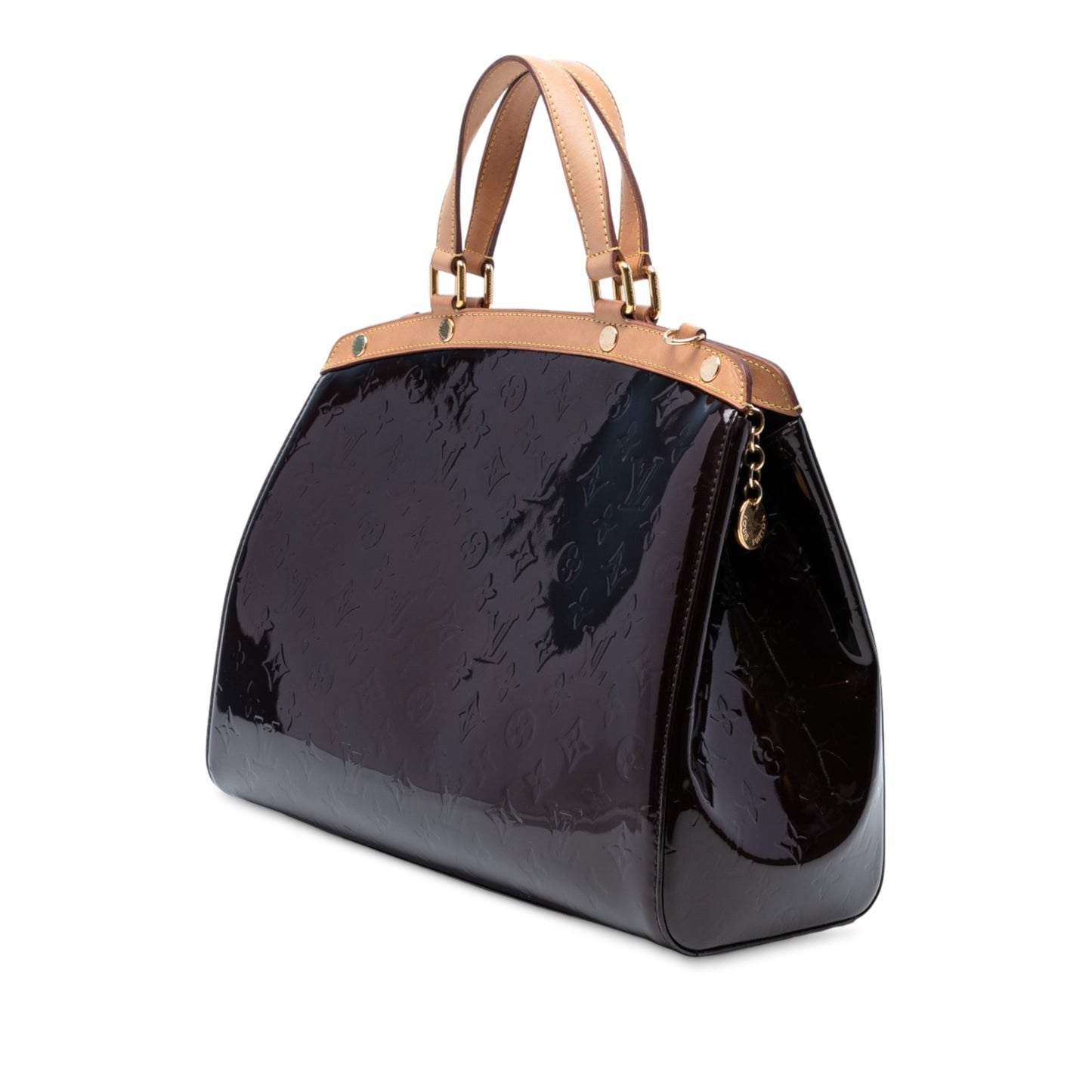 Purple Louis Vuitton Monogram Vernis Brea GM Satchel