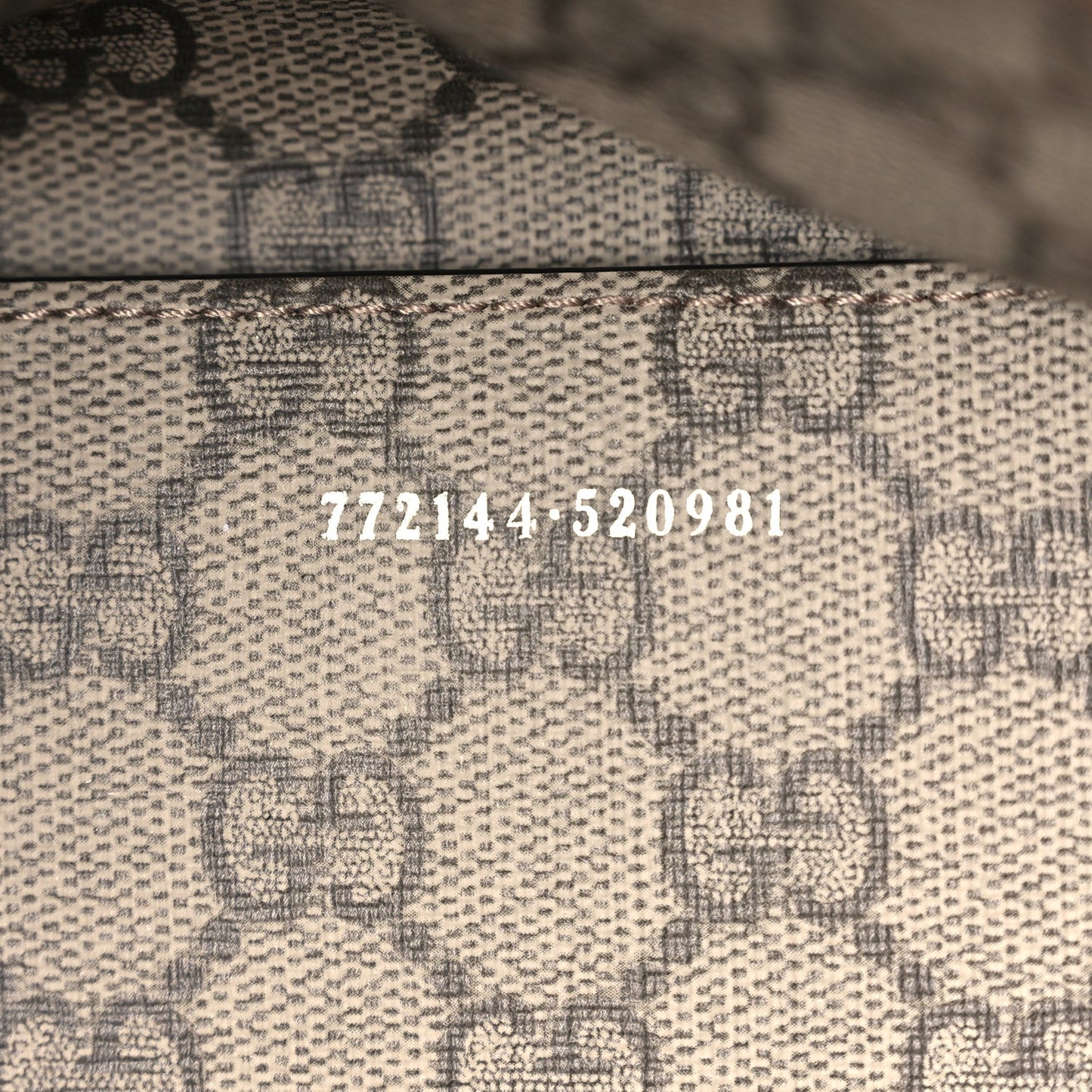 Gucci Canvas Calfskin Logo Print Medium Tote Bag Brown