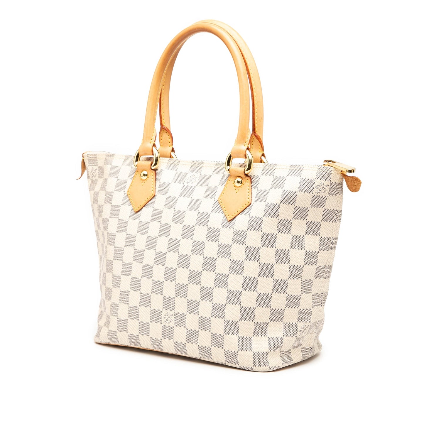 White Louis Vuitton Damier Azur Saleya PM Handbag