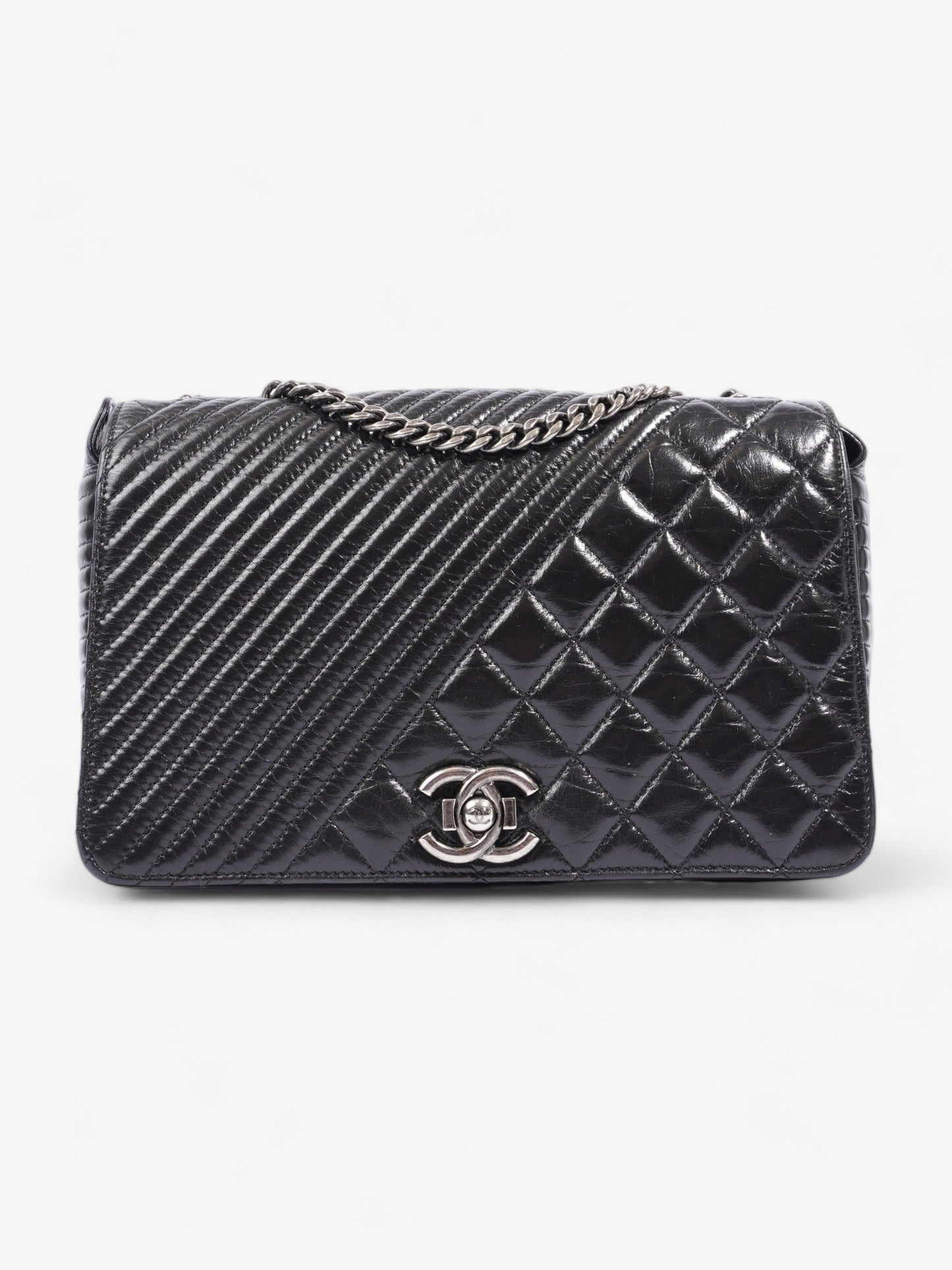 Chanel Coco Boy Flap  Black Lambskin Leather