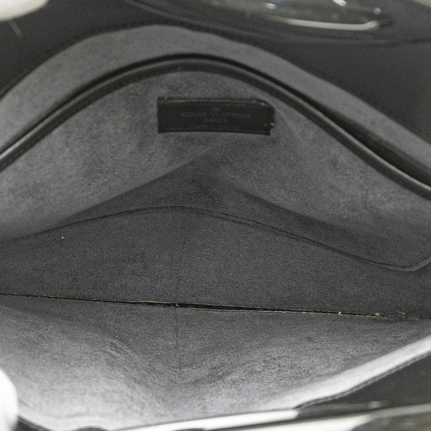 Black Louis Vuitton Epi Demi Lune Handbag
