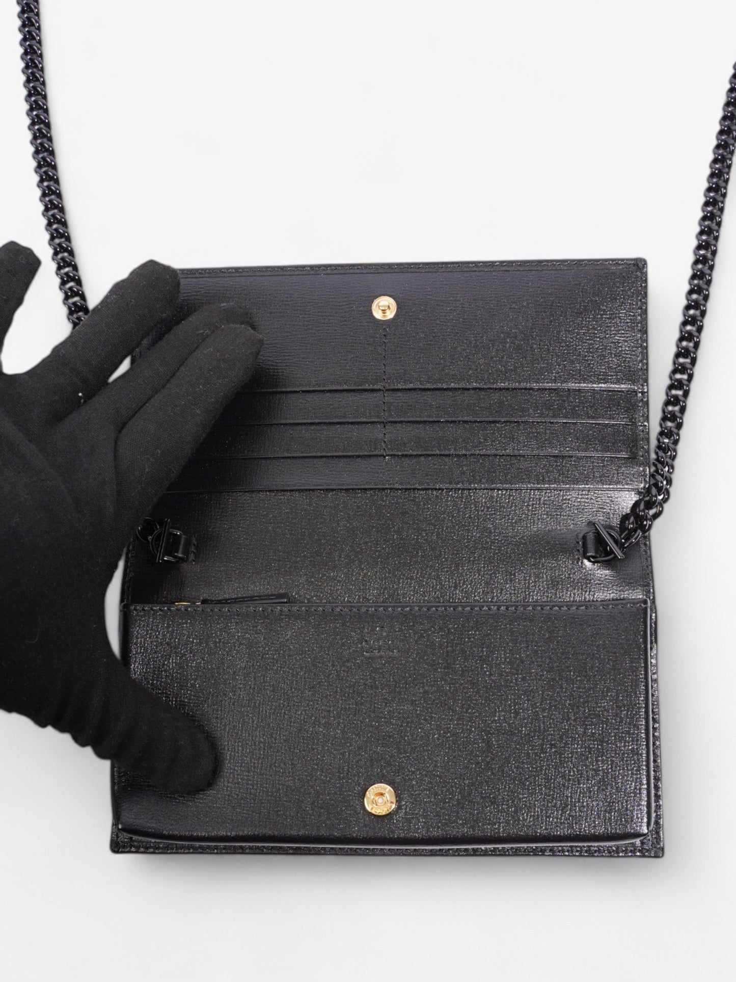 Gucci Horsebit 1955 Wallet on Chain Black Leather