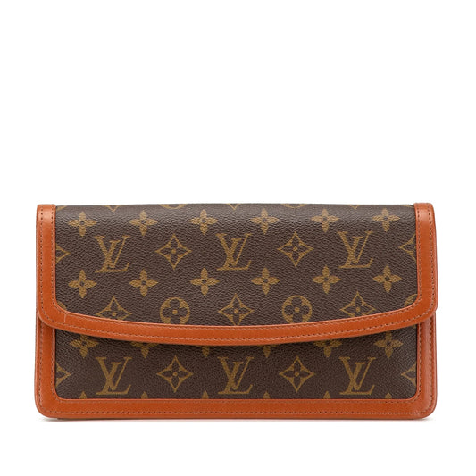 Brown Louis Vuitton Monogram Pochette Dame PM Clutch Bag