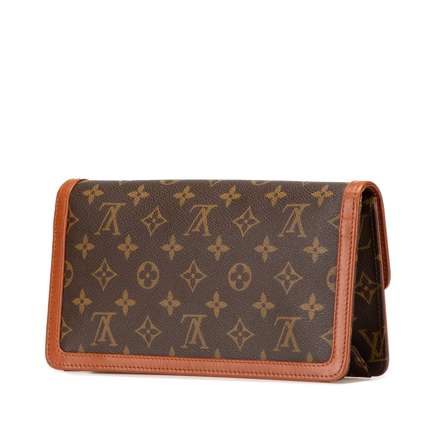 Brown Louis Vuitton Monogram Pochette Dame PM Clutch Bag