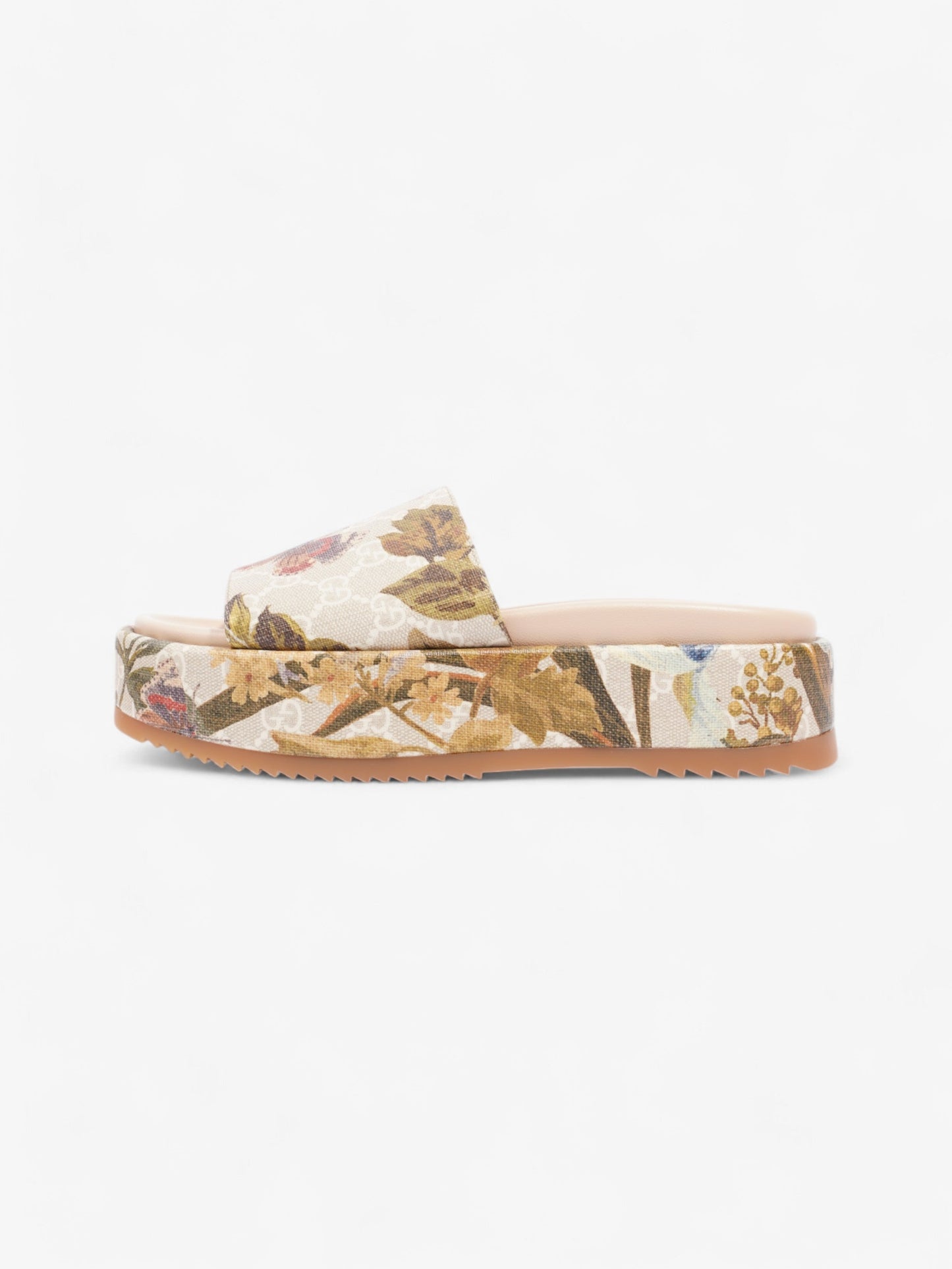 Gucci GG Flora Platform Slides GG Supreme / Multicoloured Canvas EU 38 UK 5
