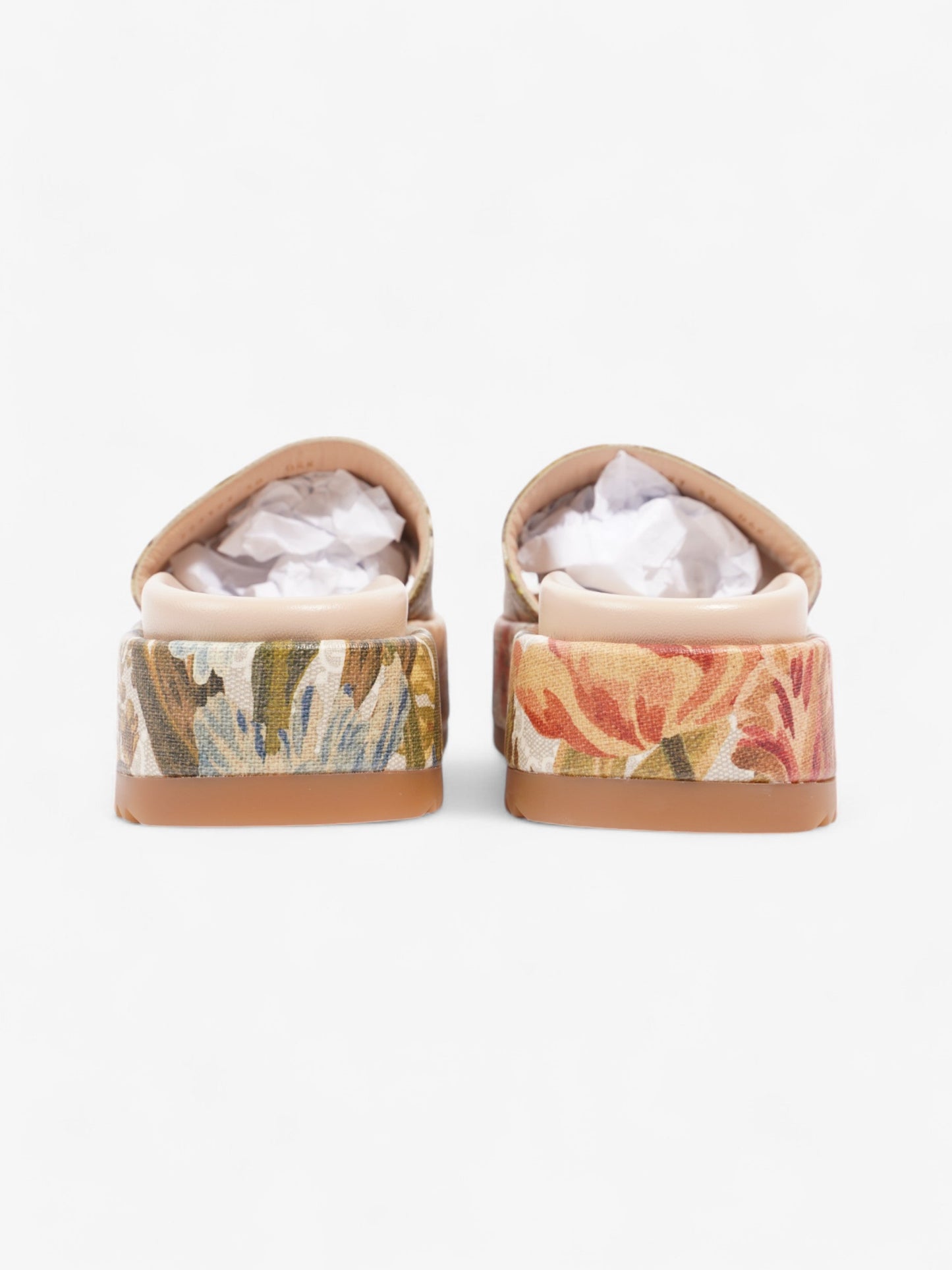 Gucci GG Flora Platform Slides GG Supreme / Multicoloured Canvas EU 38 UK 5