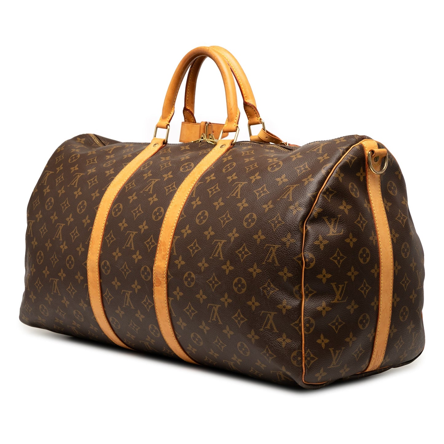Brown Louis Vuitton Monogram Keepall Bandouliere 55 Travel Bag