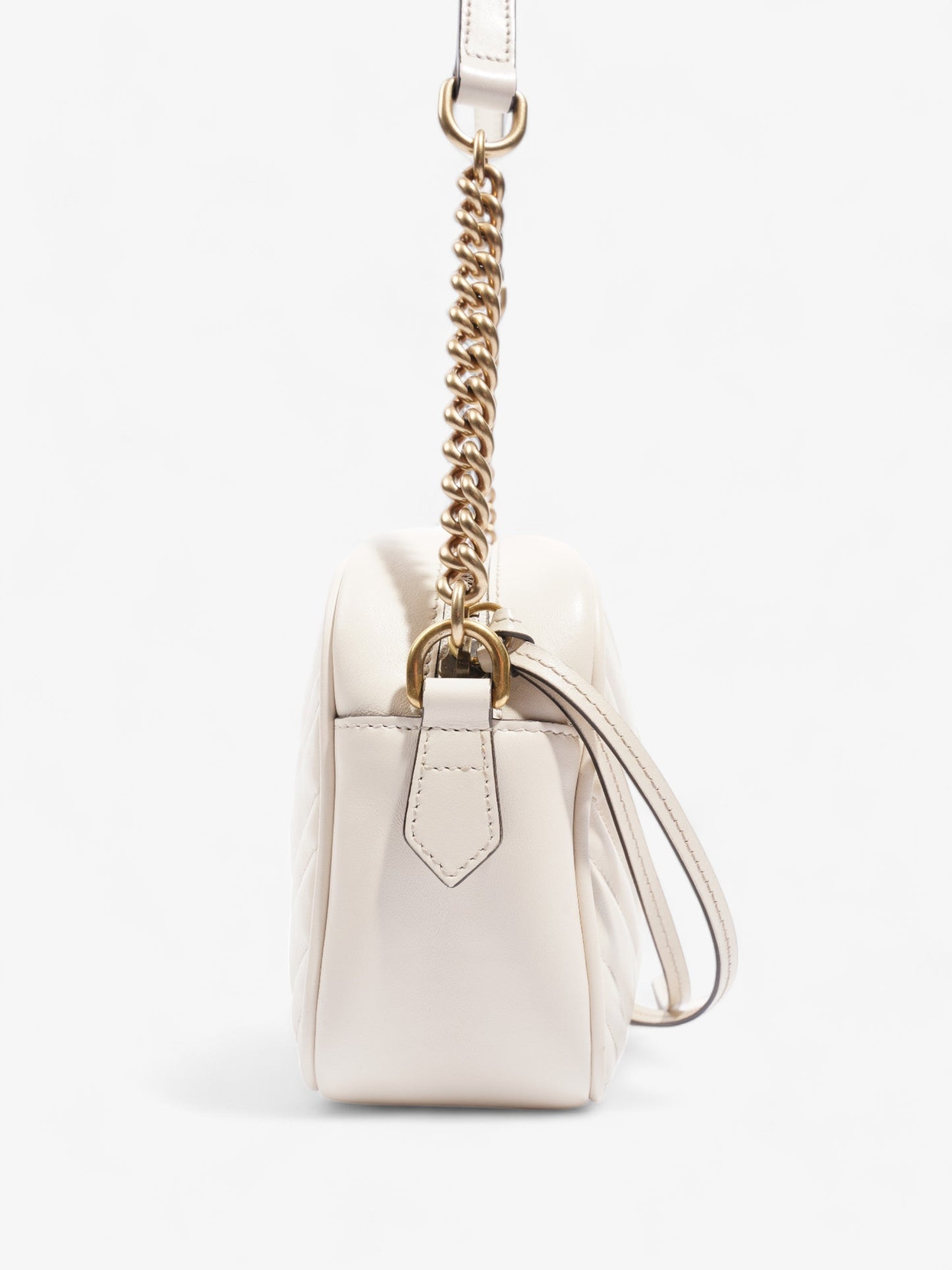 Gucci Marmont  White Matelasse Leather Small