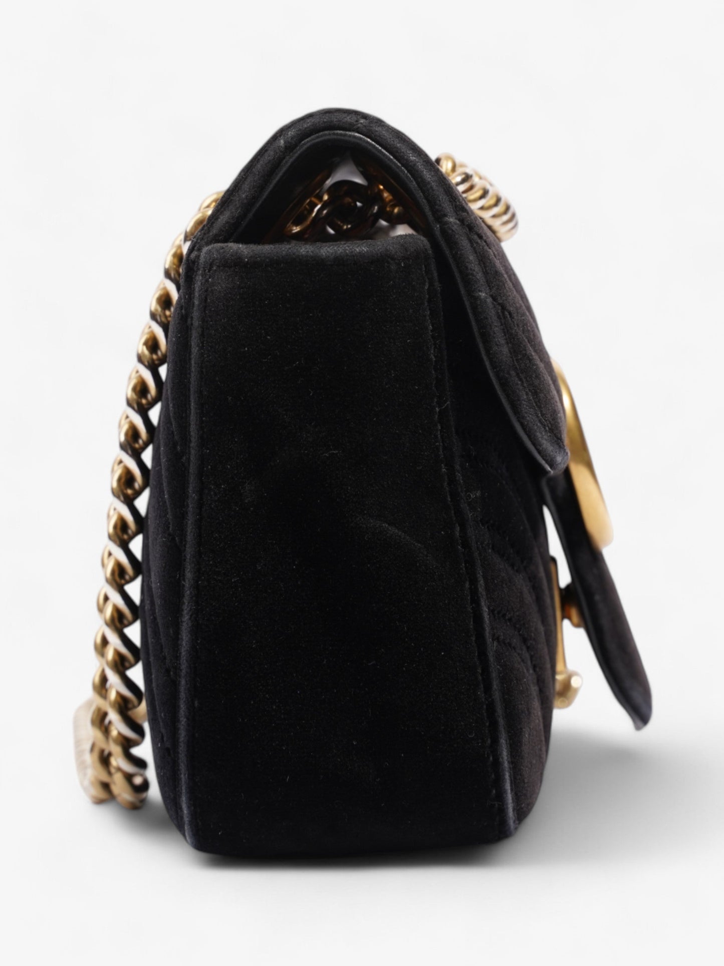 Gucci Marmont Flap Black Velvet Mini