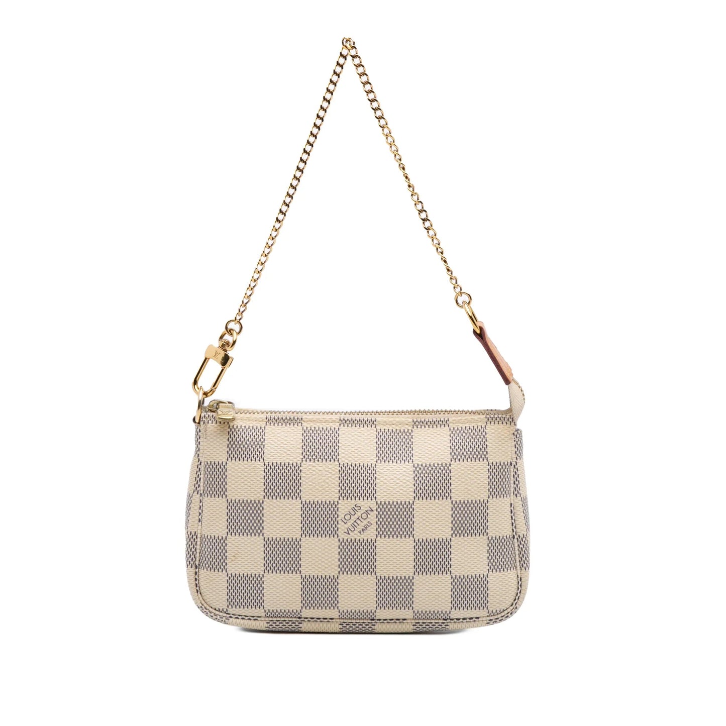 White Louis Vuitton Damier Azur Mini Pochette Accessoires Handbag