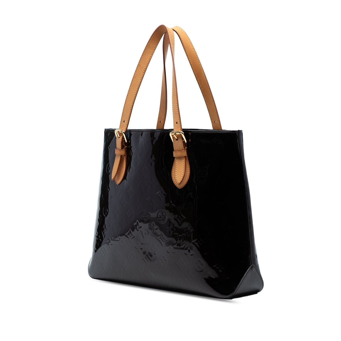Purple Louis Vuitton Monogram Vernis Brentwood Tote Bag