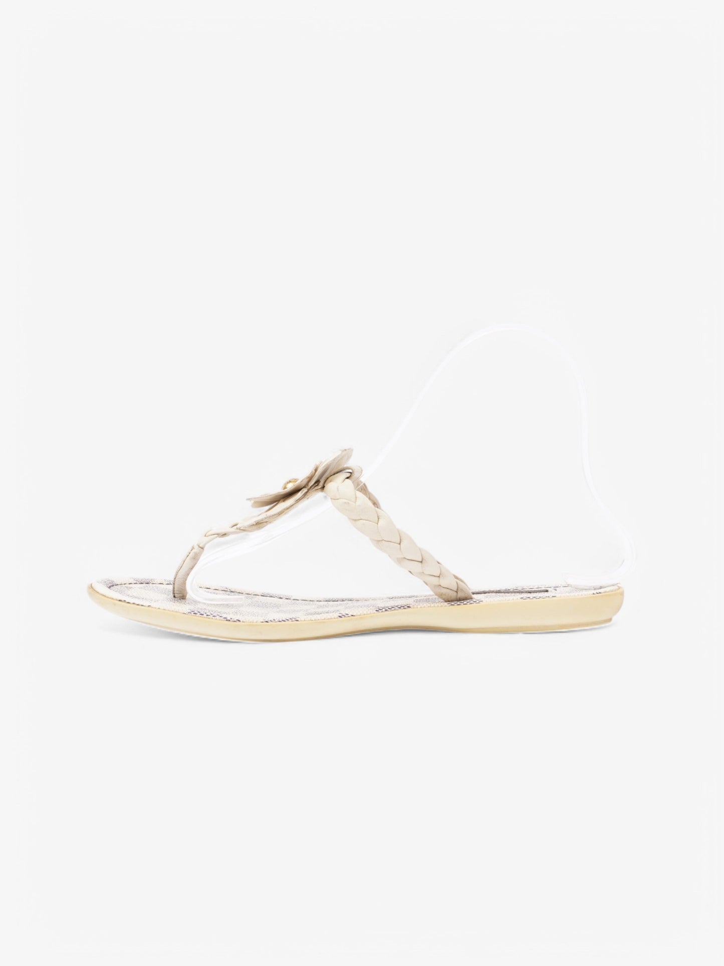 Louis Vuitton Flip Flops Damier Azur Leather EU 38 UK 5