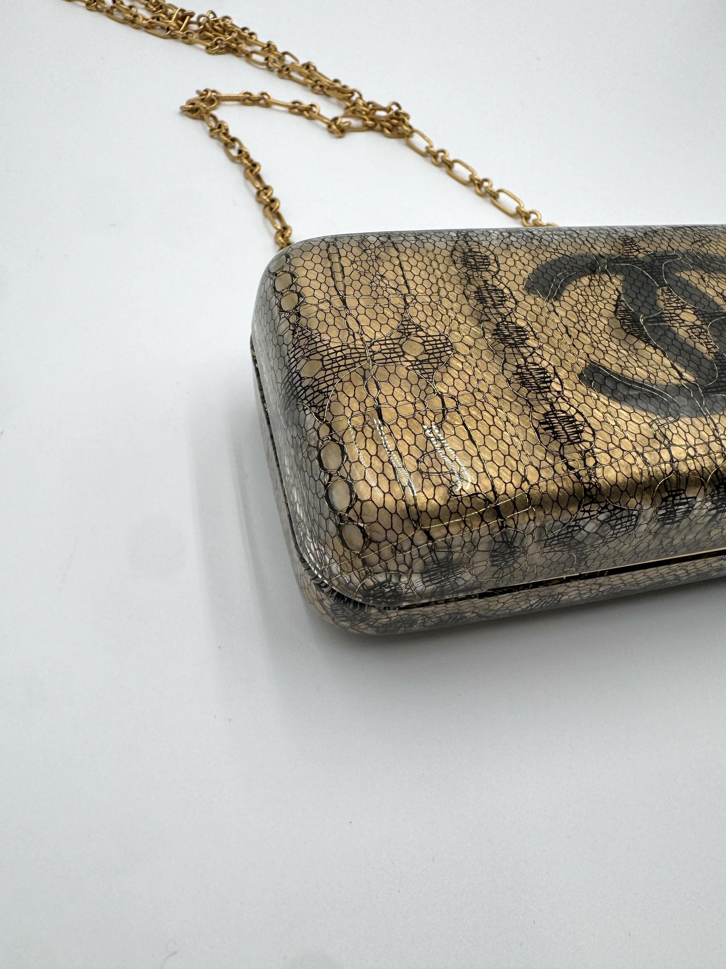 Chanel  2004-2005 Lace Gold Minaudière