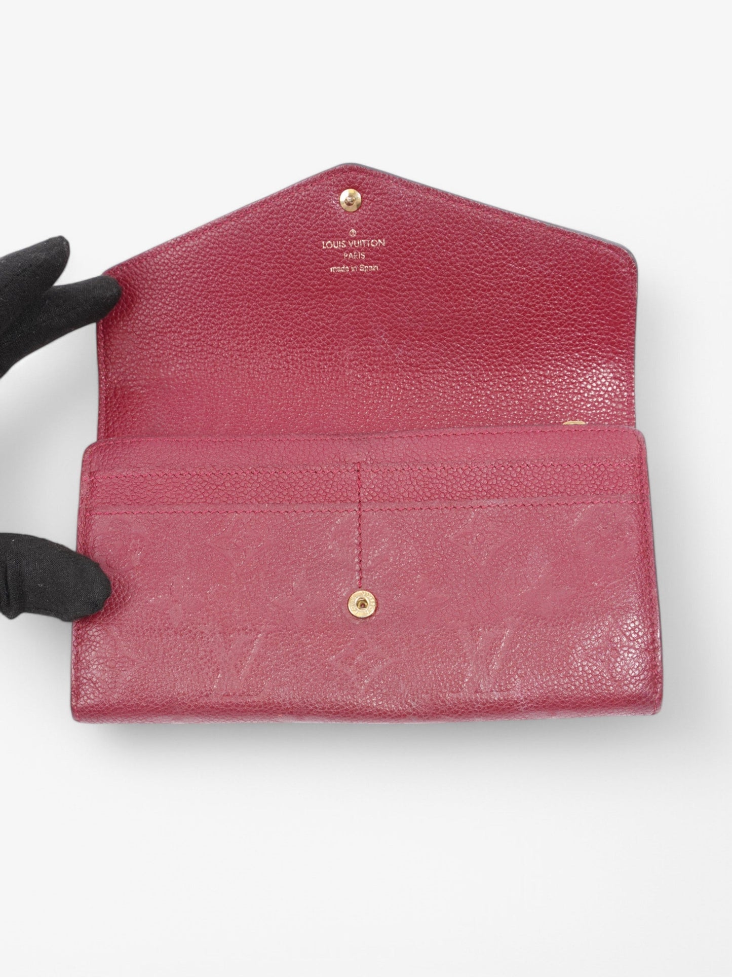 Louis Vuitton Sarah Wallet Raisin Empreinte Leather