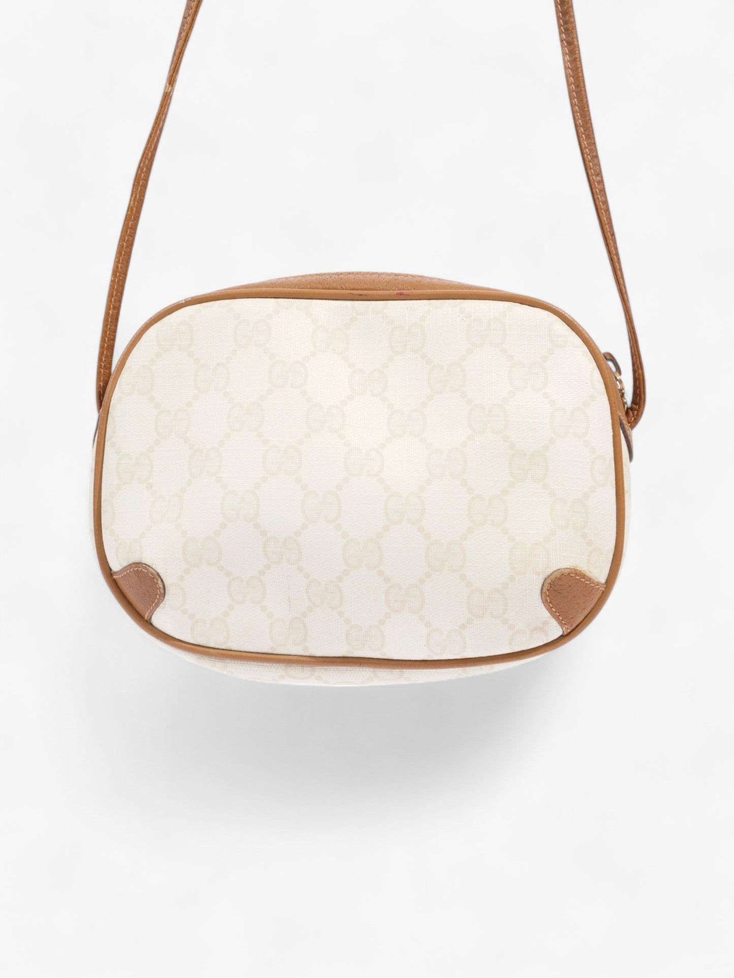 Gucci   GG Camera Bag Tan / Cream Coated Canvas