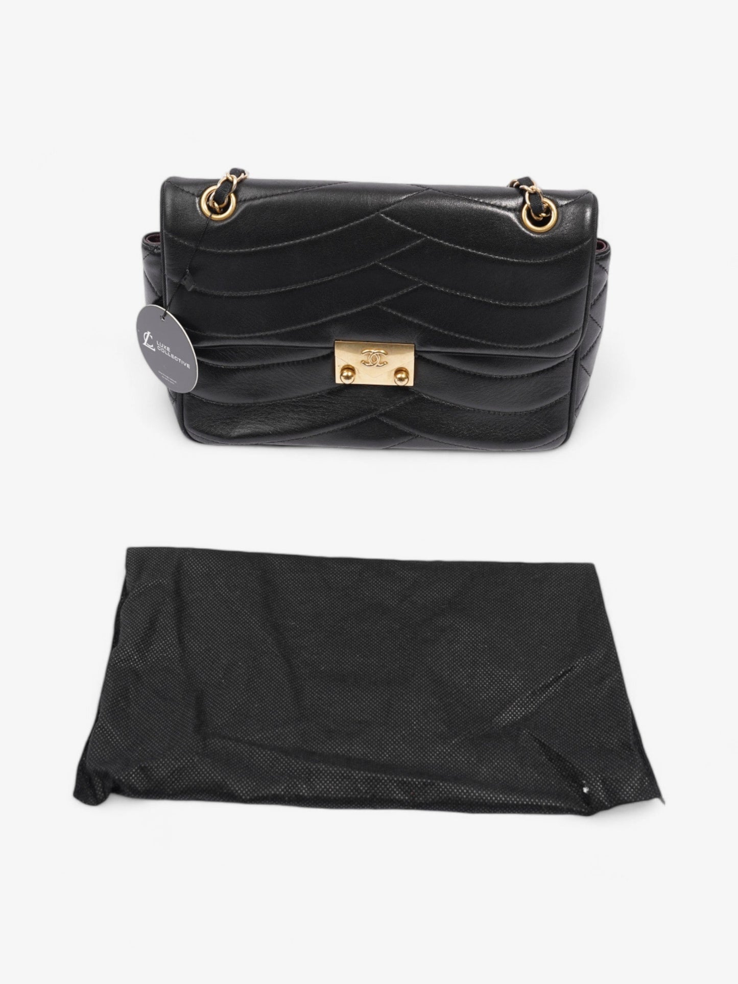 Chanel Scallop Flap Black Leather Medium