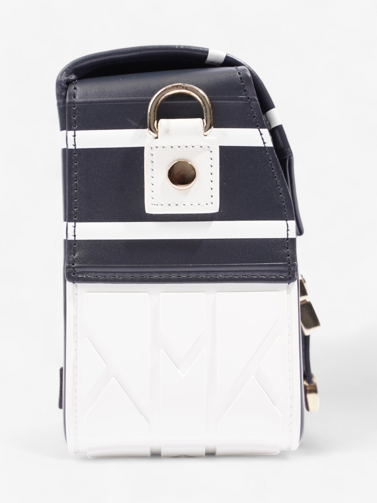 Christian Dior Diorcamp Bag Navy / White Leather Small