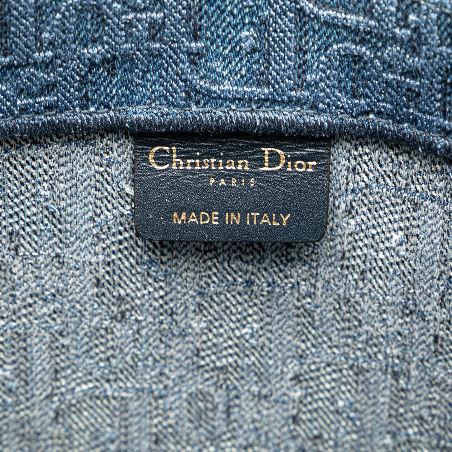 Blue Dior Large Oblique Denim Book Tote