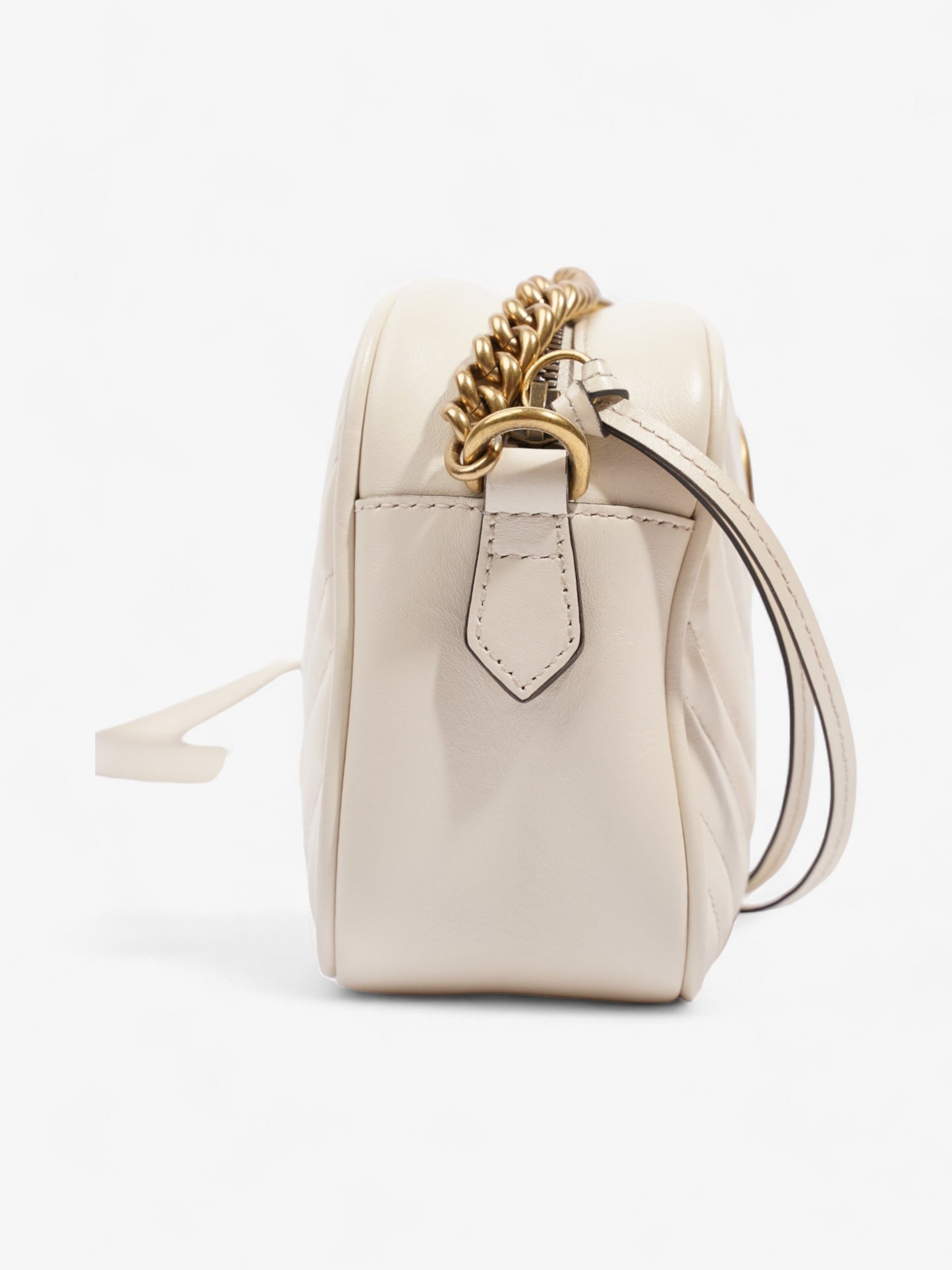 Gucci GG Marmont White Matelasse Leather Small