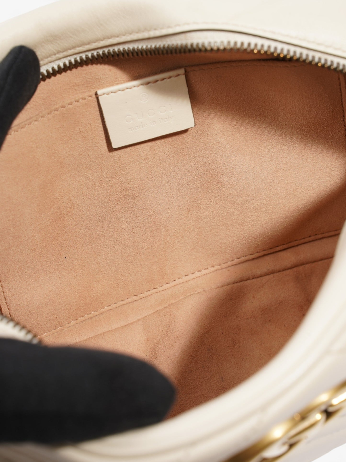 Gucci GG Marmont White Matelasse Leather Small