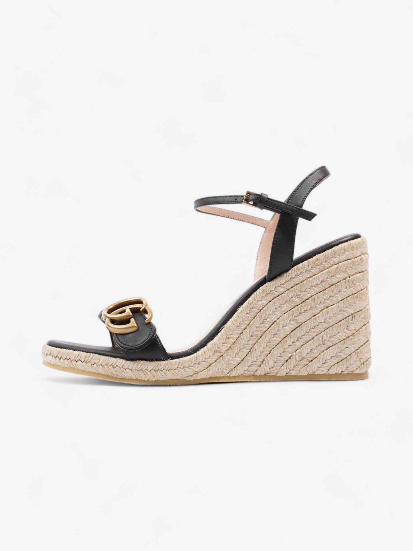 Gucci Platform Espadrille 95mm Black / Cord Leather EU 37 UK 4