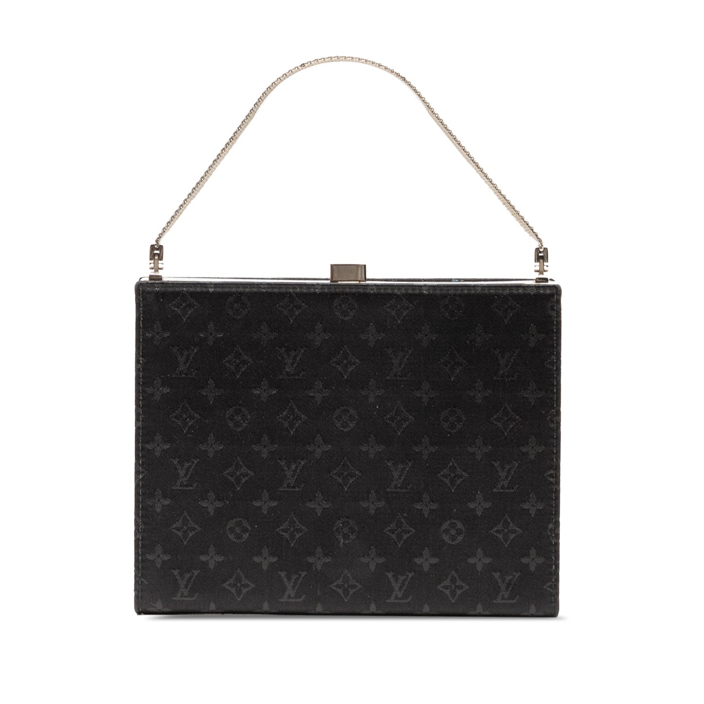 Black Louis Vuitton Monogram Satin Ange PM Handbag