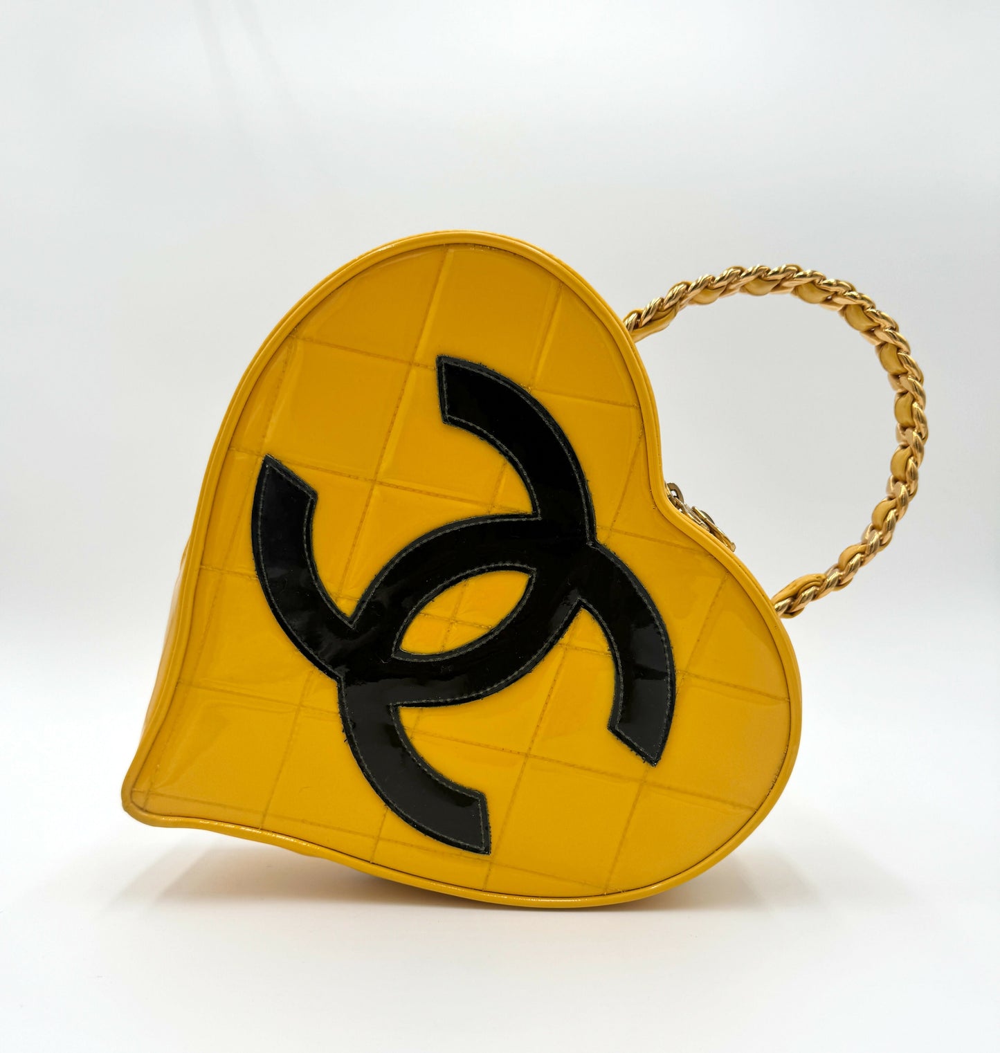 Chanel 1995  Barbie Yellow Heart Vanity Bag