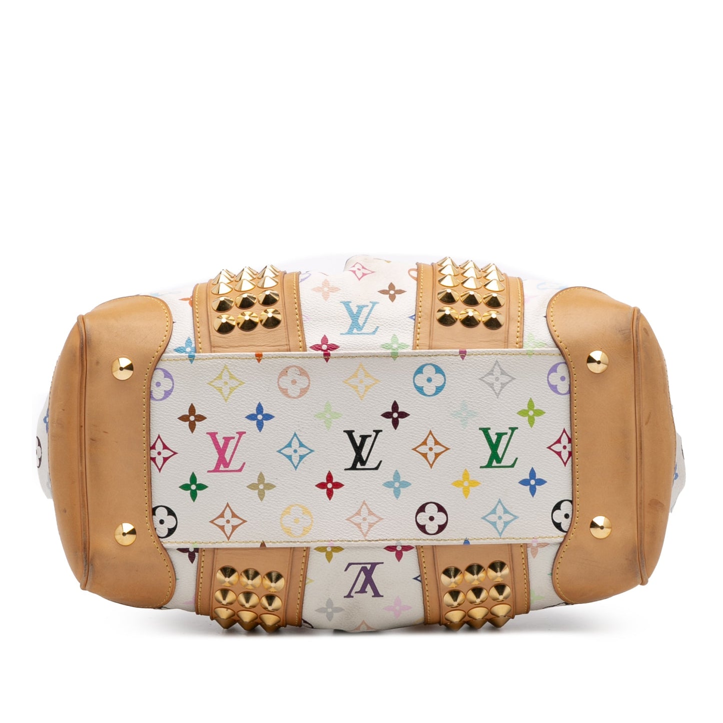 White Louis Vuitton Monogram Multicolore Courtney MM Satchel
