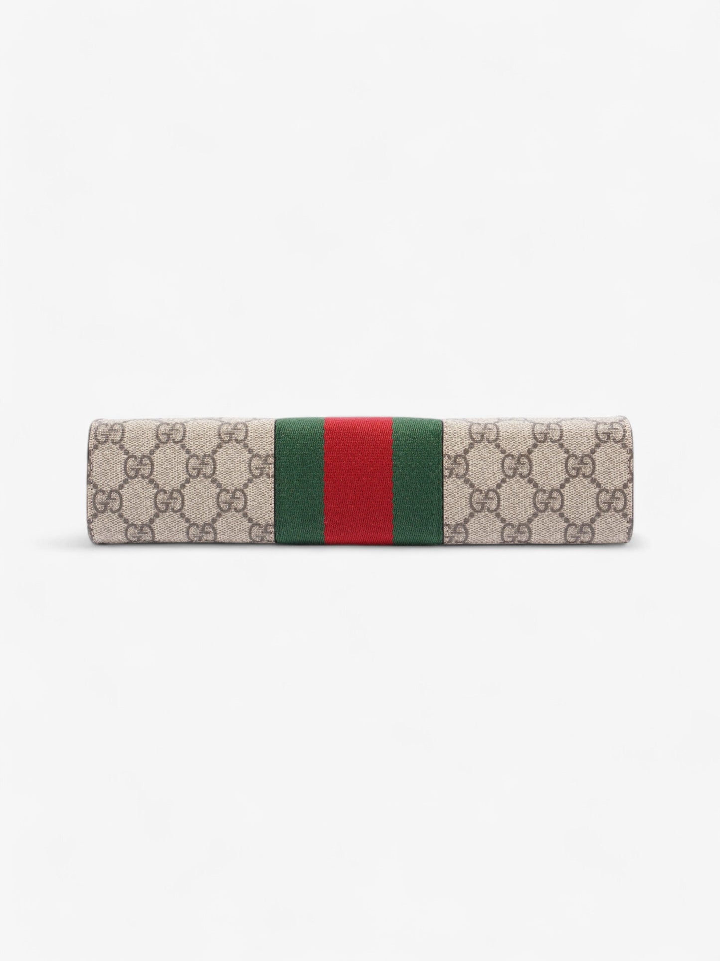 Gucci Web Clutch GG Supreme / Green / Red Canvas