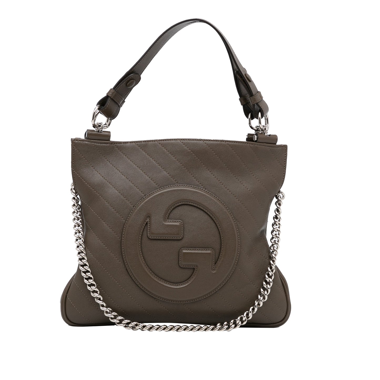 Gucci Blondie Brown Leather Quilted Shoulder Bag