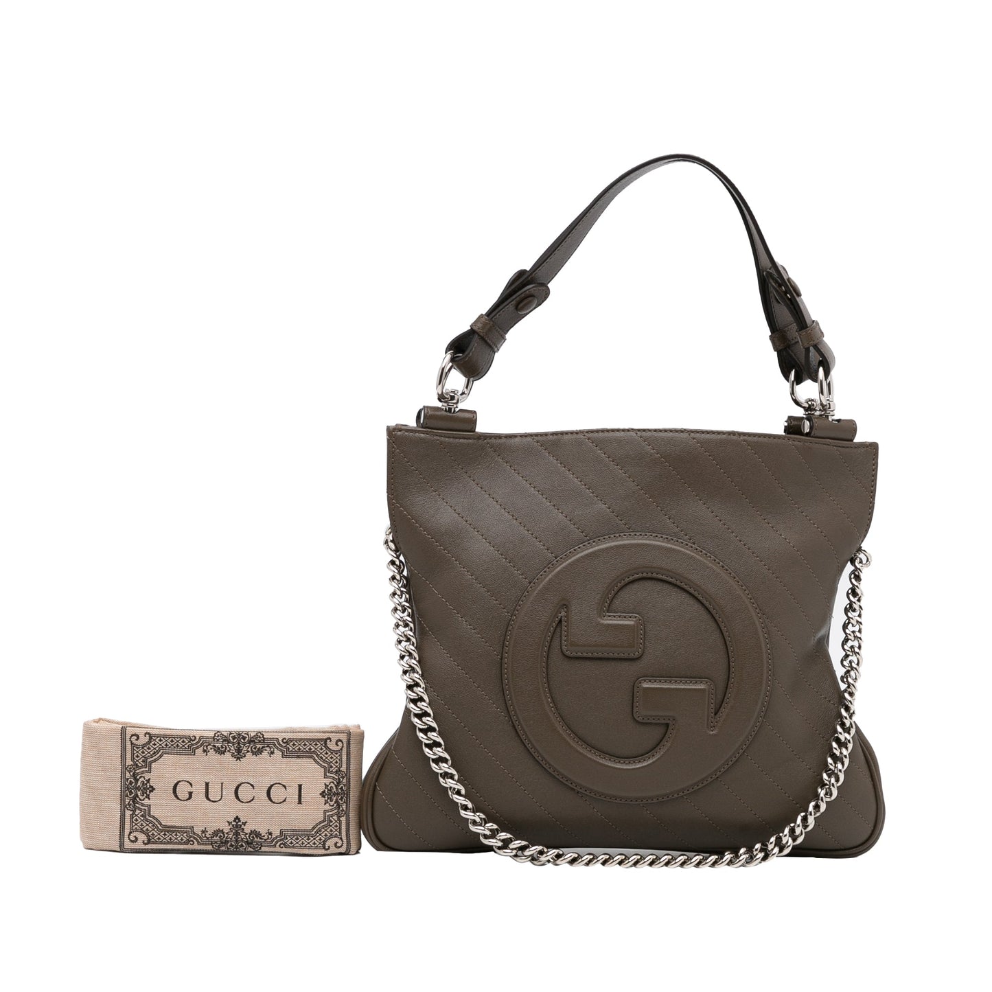 Gucci Blondie Brown Leather Quilted Shoulder Bag