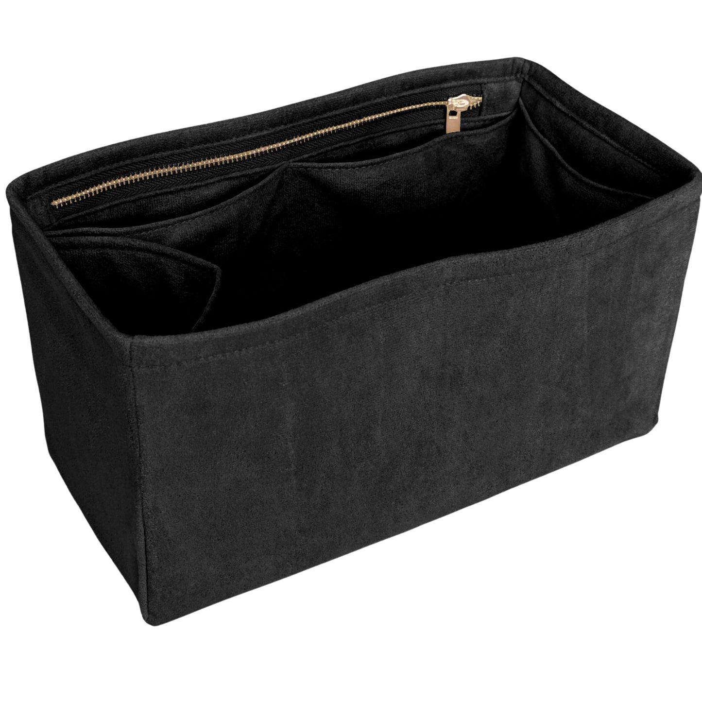 Organizer for [80s Vanity Bag, Saint Laurent (YSL)] Bag Insert (Velvet, Long Zip and Open Compartment)
