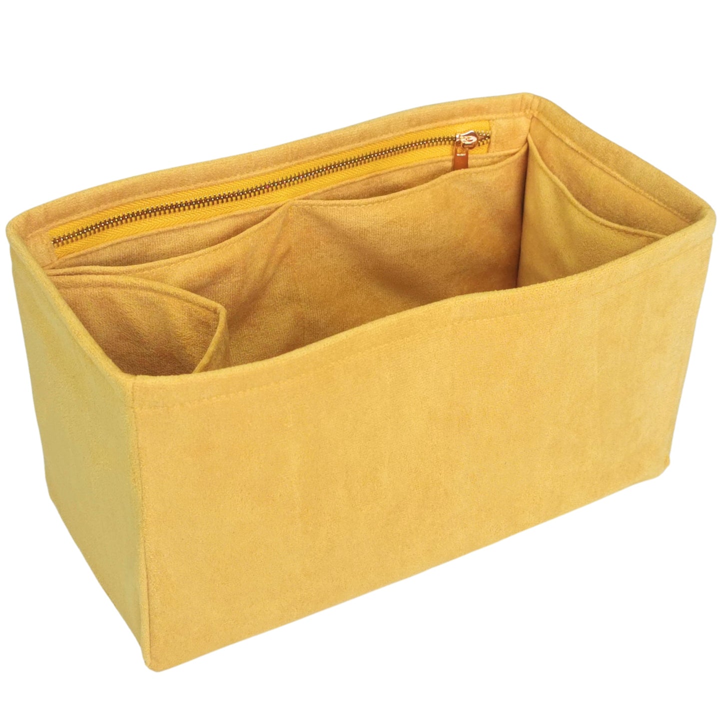 Organizer for [By The Way Selleria Medium, Fendi] Bag Insert (Velvet, Long Zip and Open Compartment)