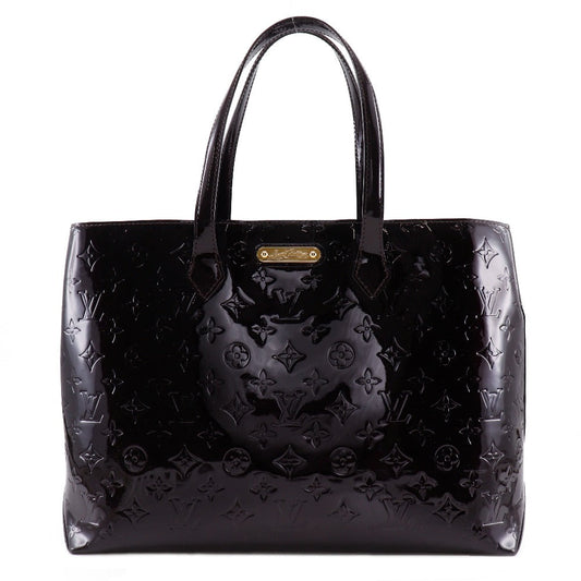 LOUIS VUITTON Tote Bag M91645 Monogram Vernis Red-purple Wilscher MM Women
