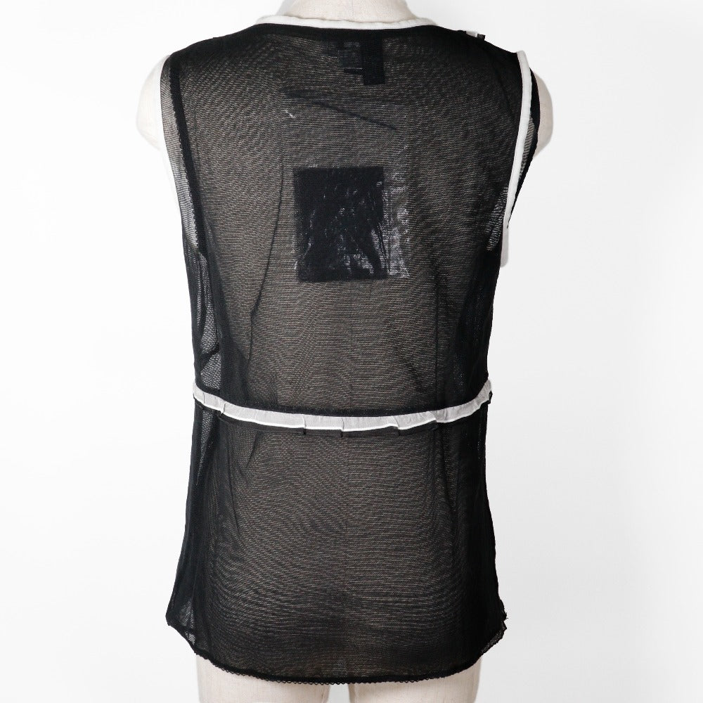 CHANEL Tank top P30617V13551 cotton black 07P No sleeve Women 40