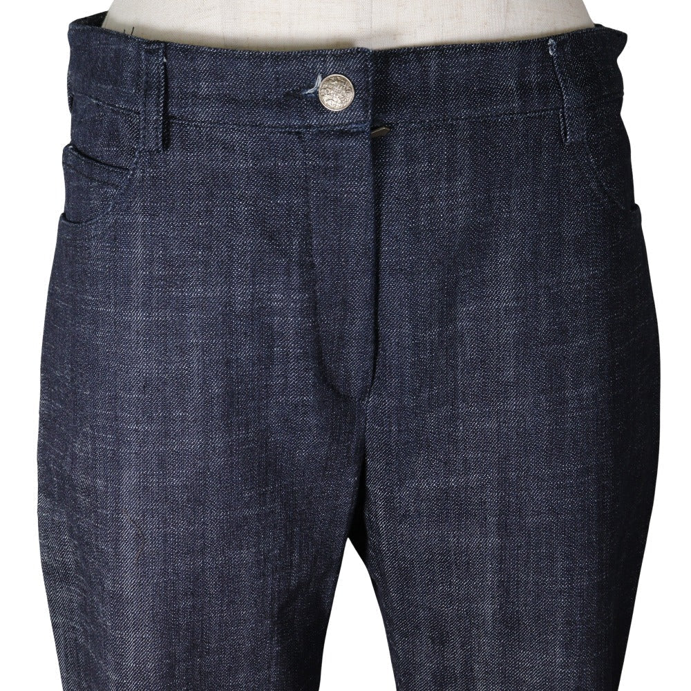 Chanel Pants Cotton Indigo Classic Flap Tote