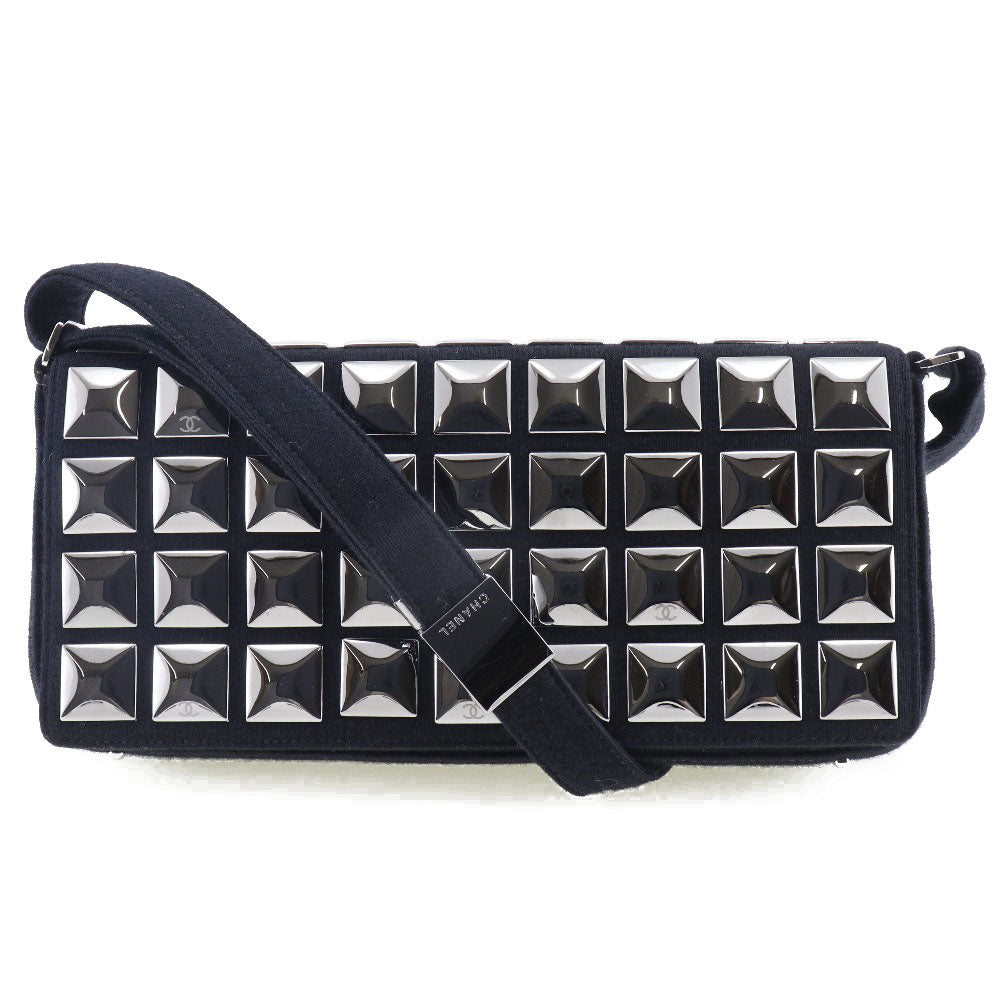 Chanel Choco Bar Ice Cube Cotton Shoulder Bag Classic Flap
