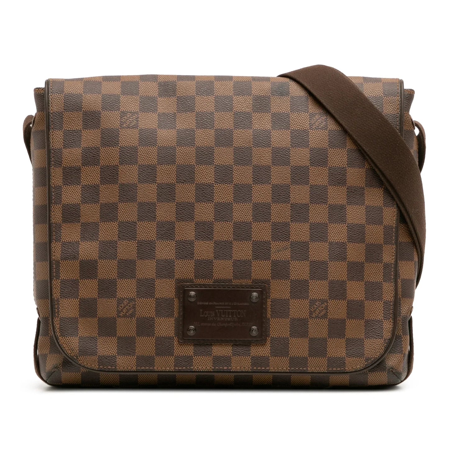 Brown Louis Vuitton Damier Ebene Brooklyn MM Crossbody Bag