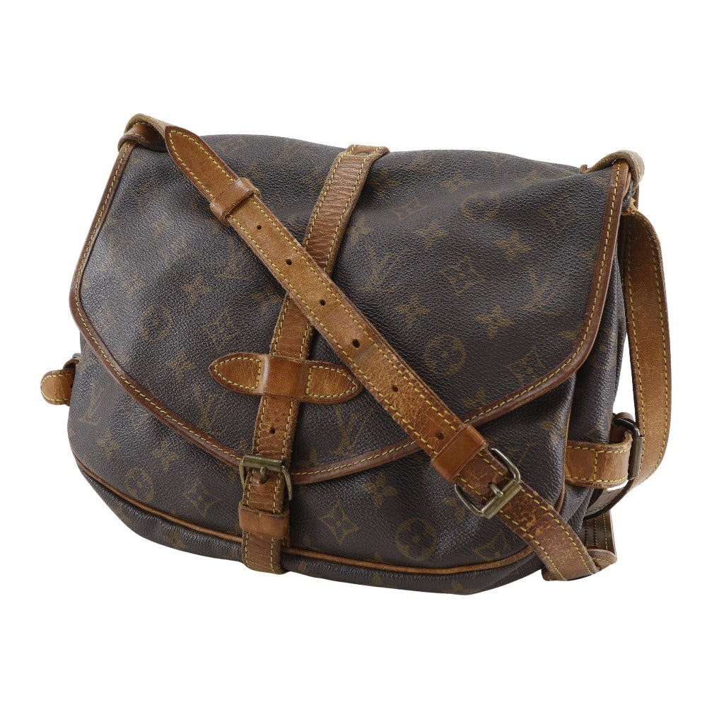 LOUIS VUITTON Shoulder Bag M42256 Monogram canvas Brown Saumur 30