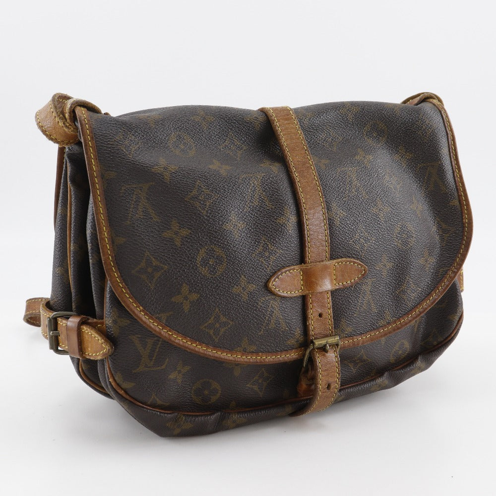 LOUIS VUITTON Shoulder Bag M42256 Monogram canvas Brown Saumur 30