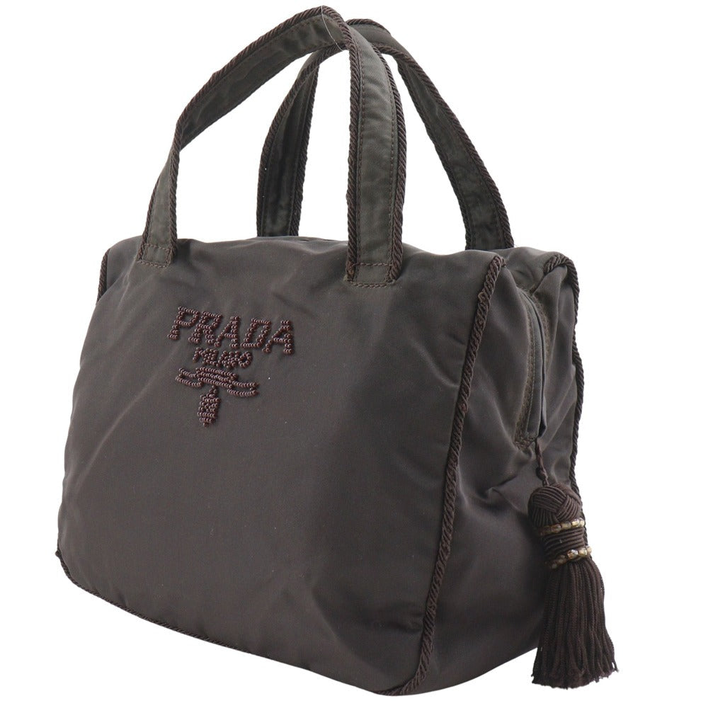 Prada Beads Logo Nylon Handbag
