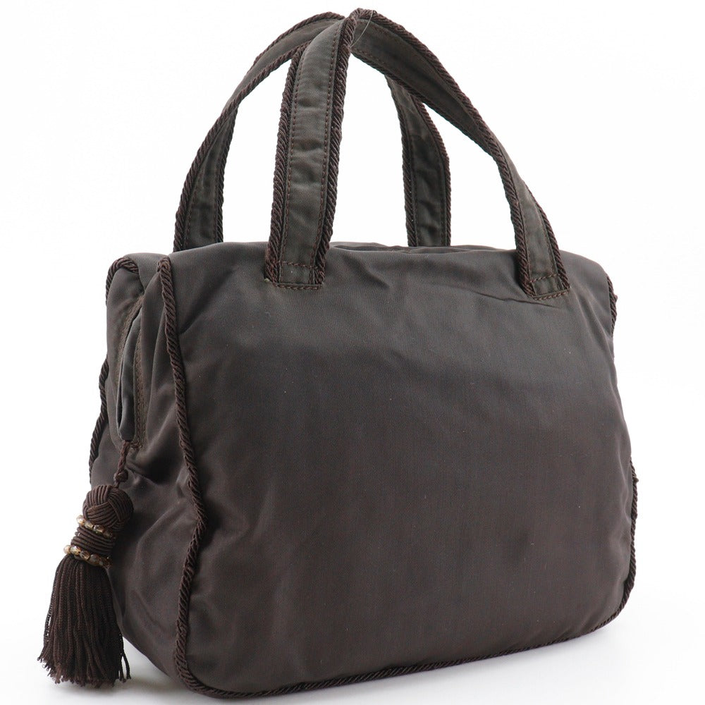 Prada Beads Logo Nylon Handbag